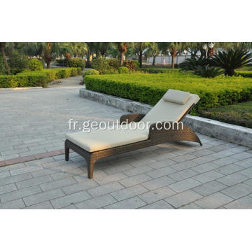 Chaise longue de jardin en aluminium de loisirs populaire